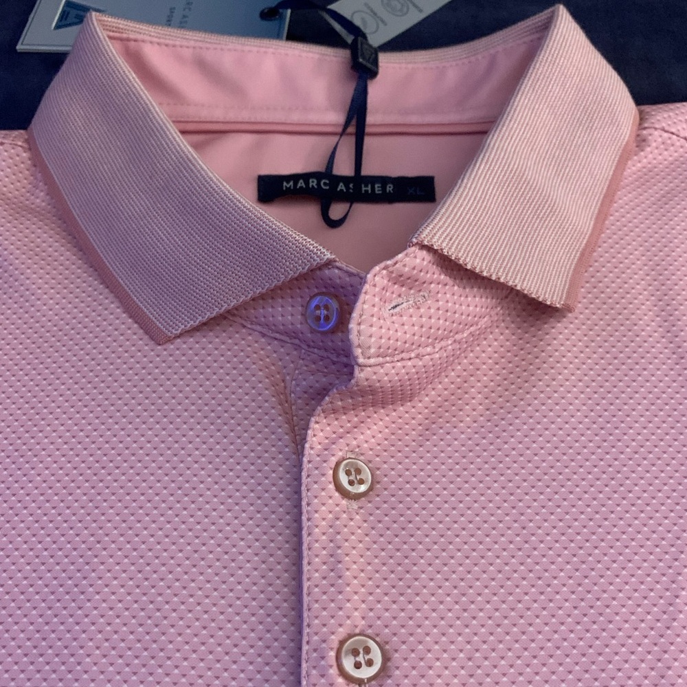 MARC ASHER SS Poly Blend Three Button Polo